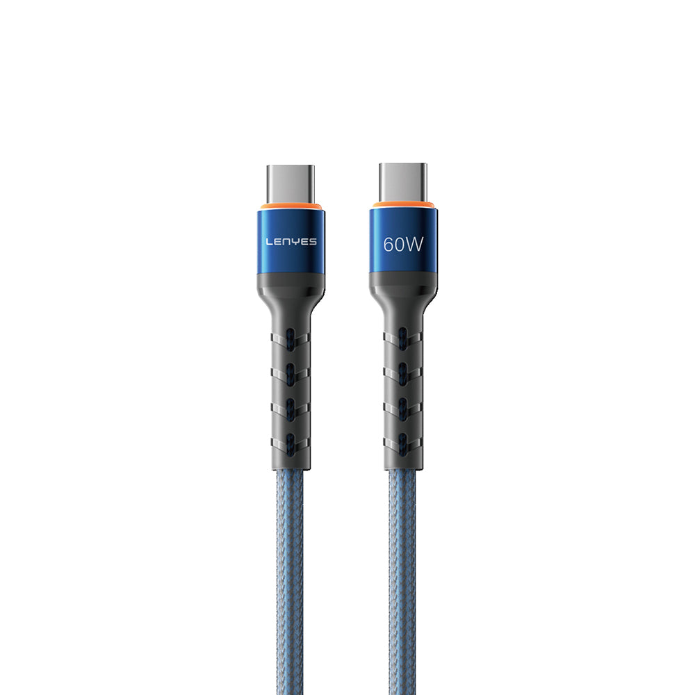 Lenyes LC515 Type-C to Type-C Hızlı Şarj Özellikli Örgülü Data ve Şarj Kablosu 60W 1M Lenyes LC515 Type-C to Type-C Hızlı Şarj Özellikli Örgülü Data ve Şarj Kablosu 60W 1M